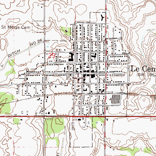 Topographic Map of Courthouse Park, MN