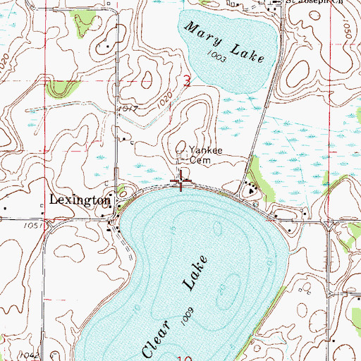 Topographic Map of Hide-A-Way Campgrounds, MN