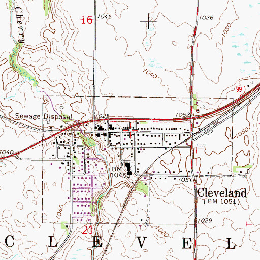 Topographic Map of Church of Christ, MN