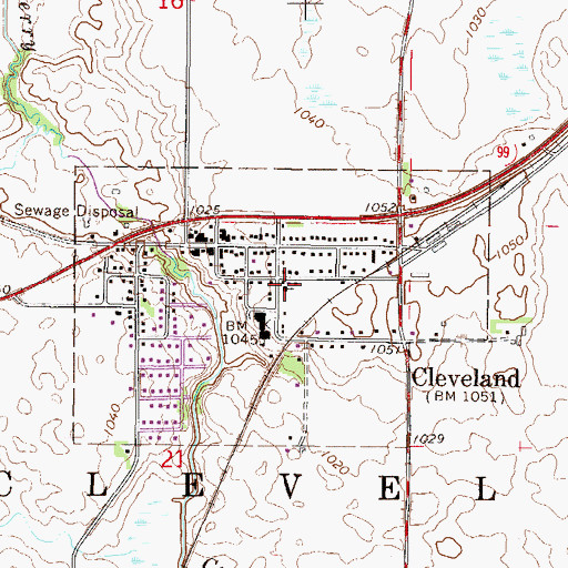 Topographic Map of Our Saviour's Lutheran Church, MN