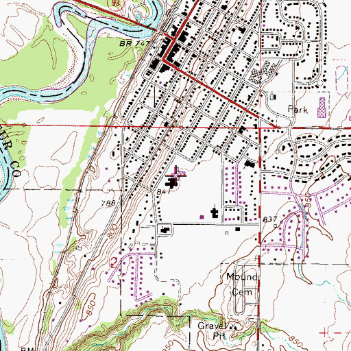 Topographic Map of Allina Medical Clinic, MN