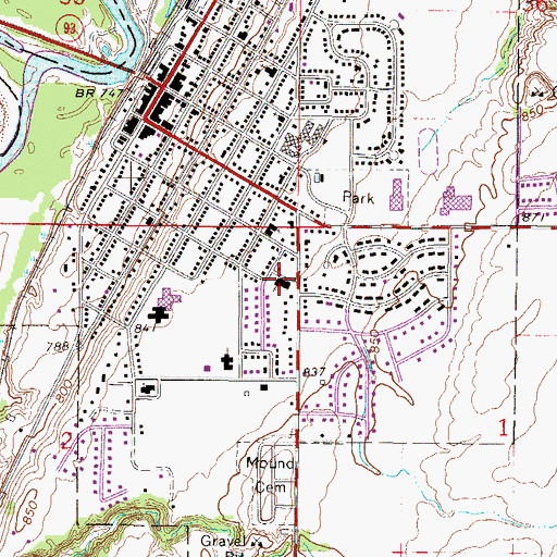 Topographic Map of Zion United Church of Christ, MN