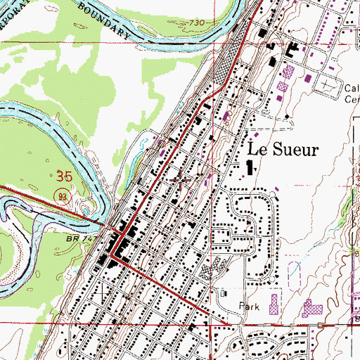 Topographic Map of River Hills Christian Church, MN