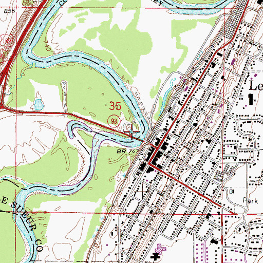 Topographic Map of River Park, MN