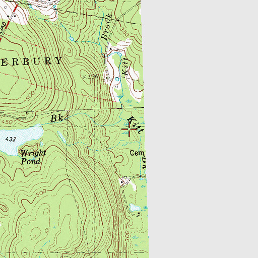 Topographic Map of Coffey Brook, CT