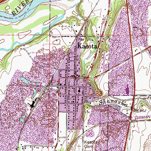 Topographic Map of First Presbyterian Church, MN