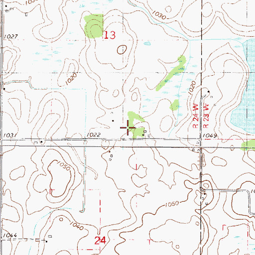 Topographic Map of Pomeranian Cemetery, MN