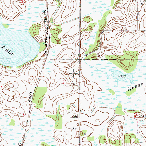 Topographic Map of Gregor Farm Cemetery, MN