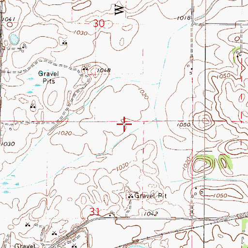 Topographic Map of Okaman Cemetery, MN