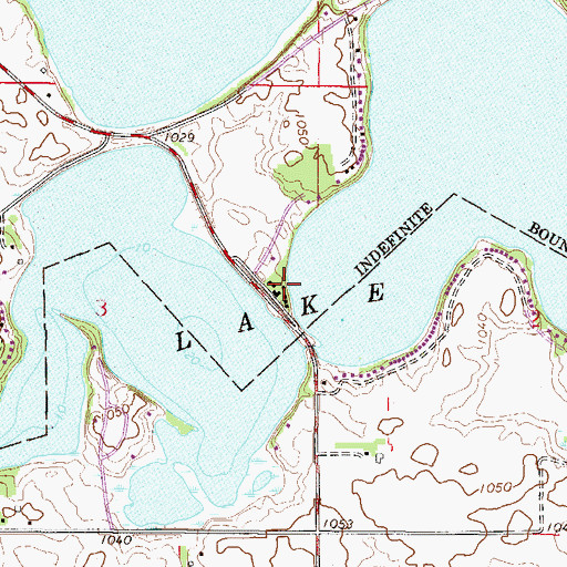 Topographic Map of Big Woods and Geldner Saw Mill Historical Marker, MN