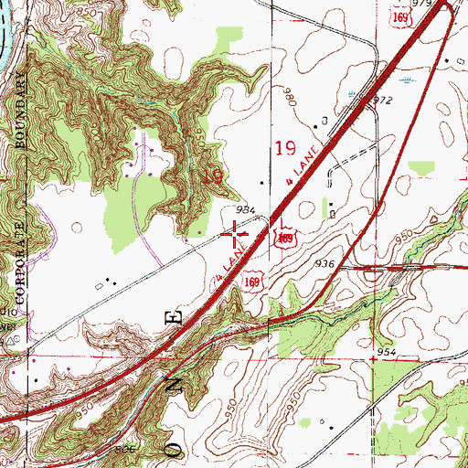 Topographic Map of Minnesota Valley Rest Area, MN