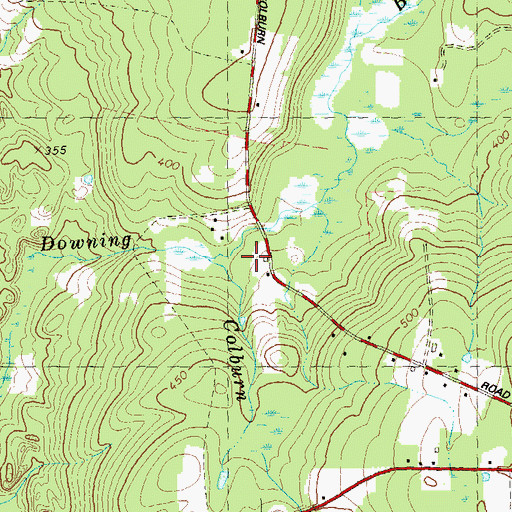 Topographic Map of Colburn Brook, CT