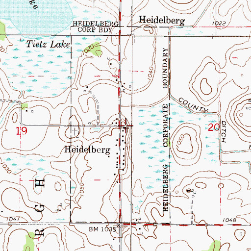 Topographic Map of Saint Scholastica Parish, MN