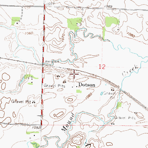 Topographic Map of Dotson Post Office (historical), MN