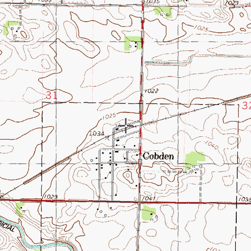 Topographic Map of Cobden, MN