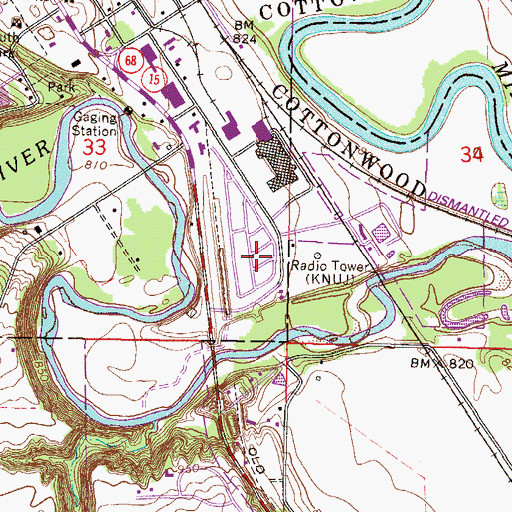 Topographic Map of New Ulm Mobile Village, MN