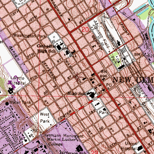 Topographic Map of Wanda Gag House, MN