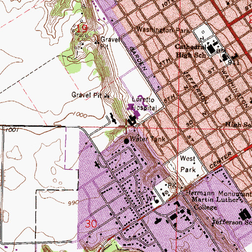 Topographic Map of Way of the Cross, MN