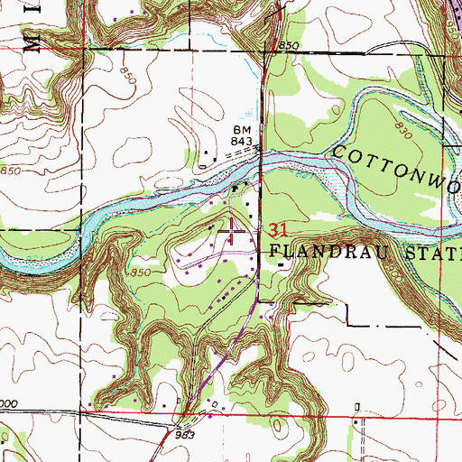 Topographic Map of First White Child Historical Marker, MN