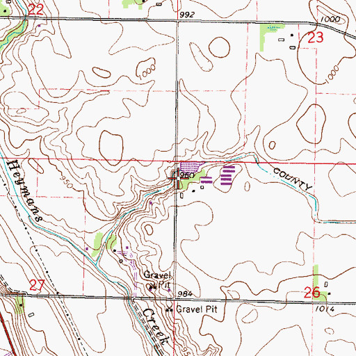 Topographic Map of Brown County Veterans Memorial, MN