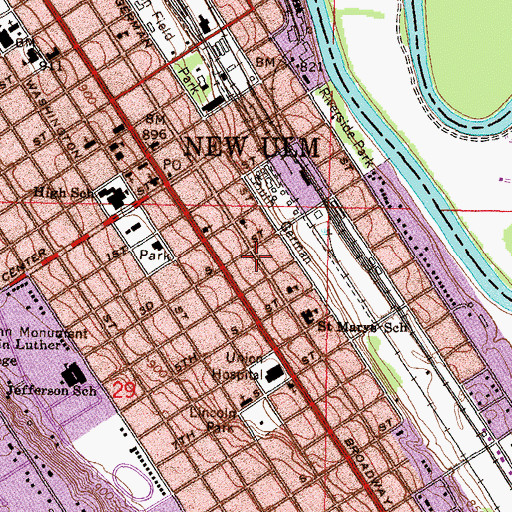Topographic Map of United Church of Christ, MN