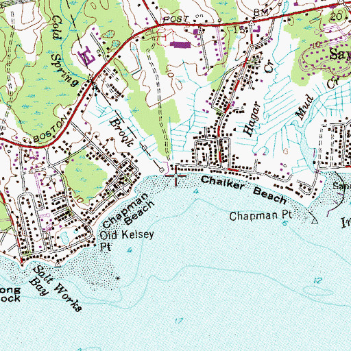Topographic Map of Cold Spring Brook, CT