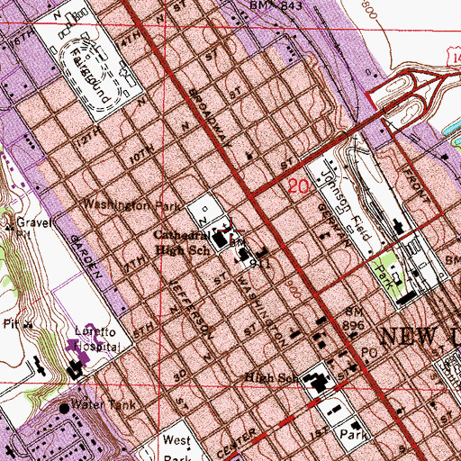 Topographic Map of Cathedral of the Holy Trinity, MN
