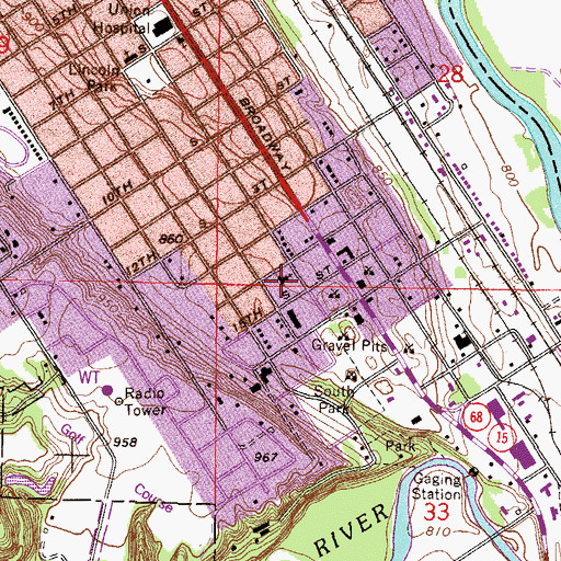 Topographic Map of Our Saviour's Lutheran Church, MN