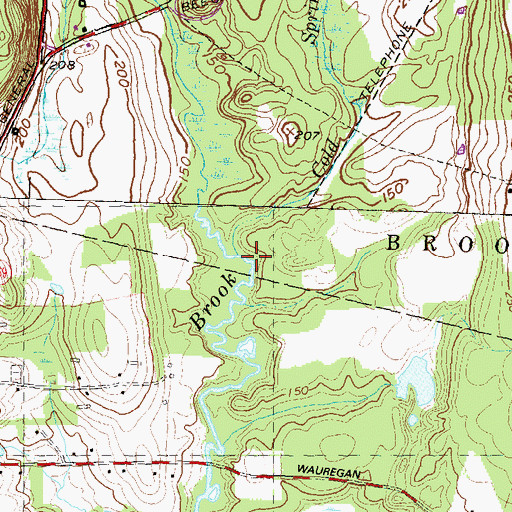 Topographic Map of Cold Spring Brook, CT