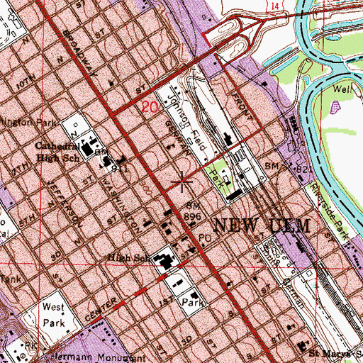 Topographic Map of Kielsing Park, MN