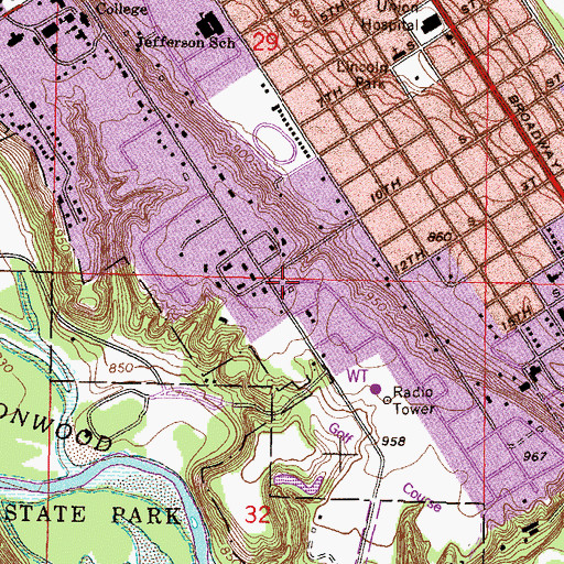 Topographic Map of Nehls Park, MN