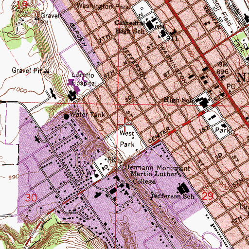 Topographic Map of Steinhauser Park, MN