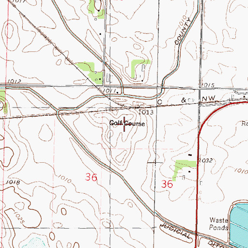 Topographic Map of Sleepy Eye Golf Club, MN