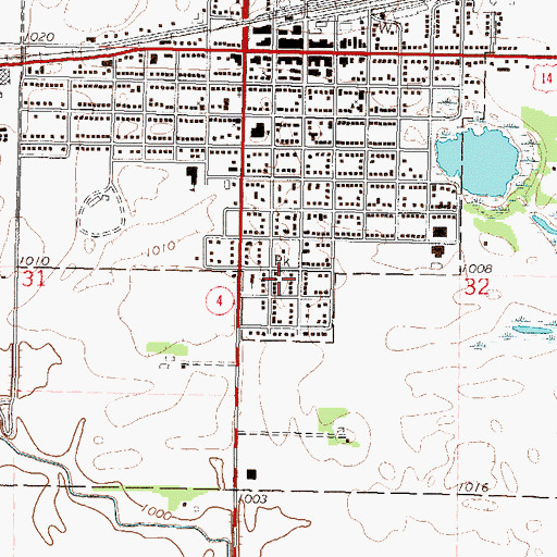 Topographic Map of Trinity Lutheran Church, MN