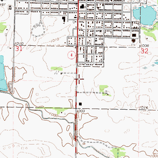 Topographic Map of Sleepy Eye Care Center, MN