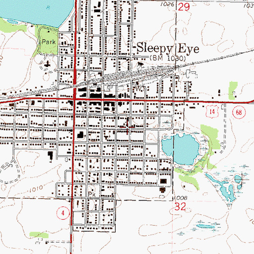 Topographic Map of Saint John's Elementary School, MN