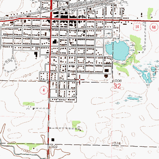 Topographic Map of Burnside Park, MN