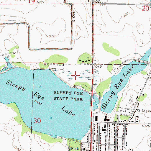Topographic Map of Sportman's Park, MN