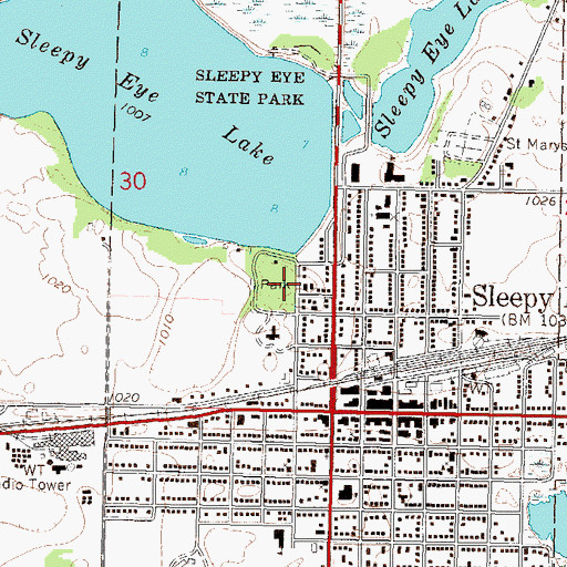 Topographic Map of Allison Park, MN