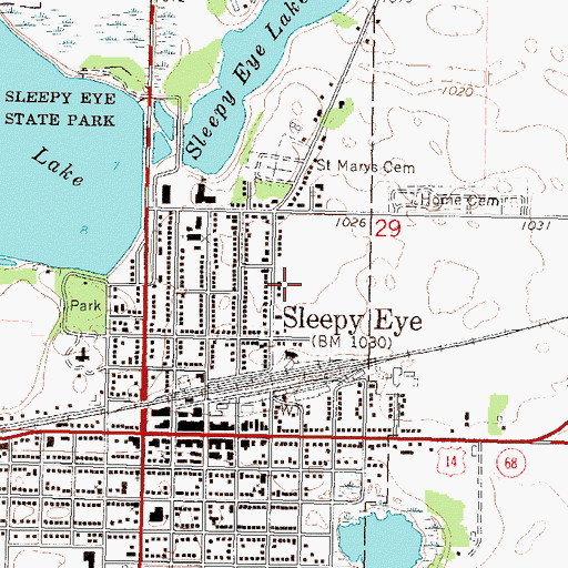 Topographic Map of Kiefer Park, MN