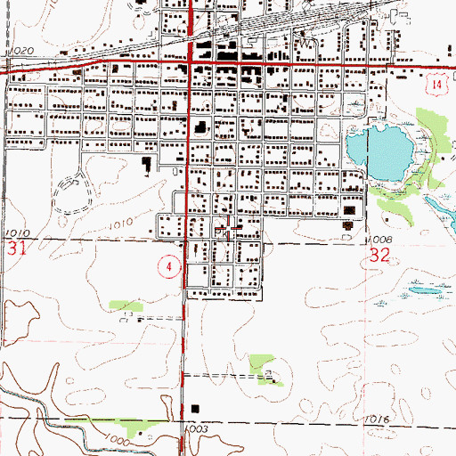 Topographic Map of South Park, MN