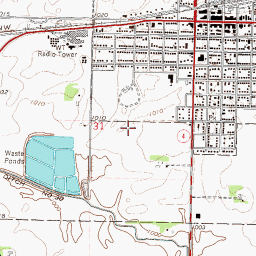 Topographic Map of Prairieview Park, MN