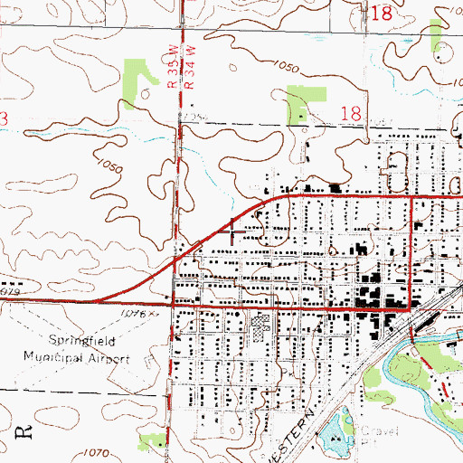 Topographic Map of Saint John Lutheran Church, MN