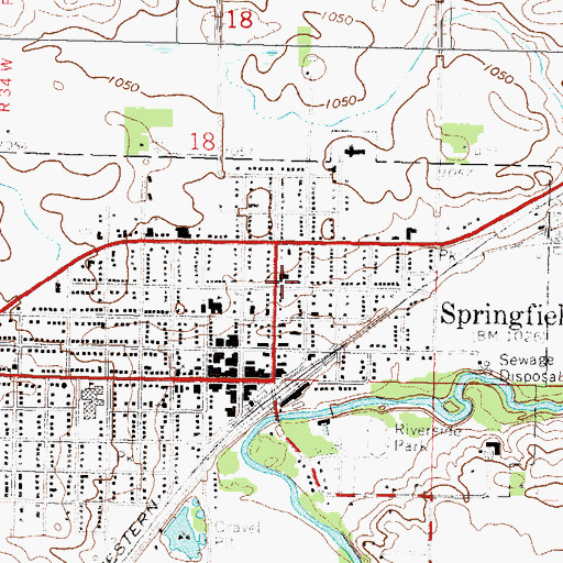 Topographic Map of Saint Paul Lutheran Church, MN