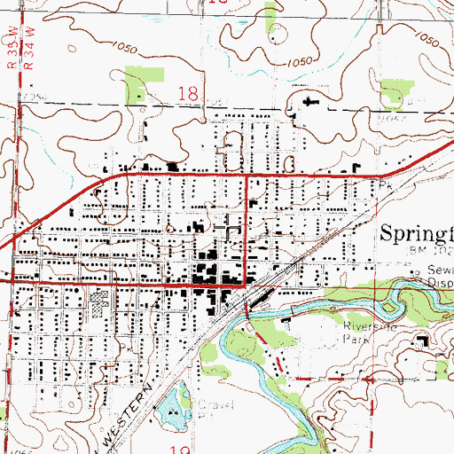 Topographic Map of United Methodist Church, MN
