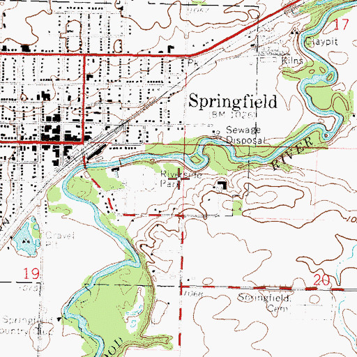 Topographic Map of Rothenburg Campground, MN