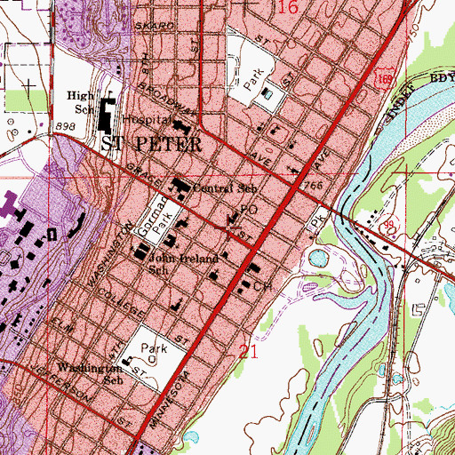 Topographic Map of Foot and Ankle Clinic, MN
