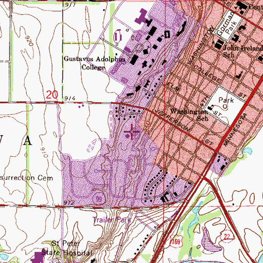 Topographic Map of South Elementary Early Learning Center, MN