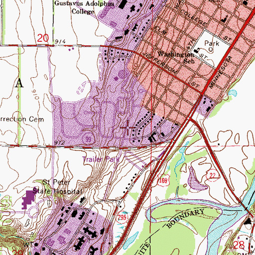 Topographic Map of Stones Park, MN