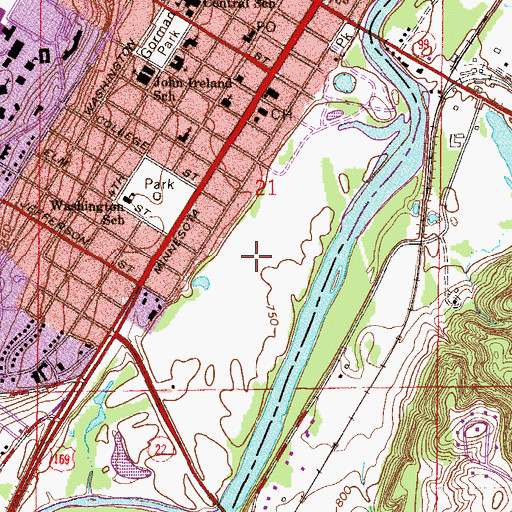 Topographic Map of Riverside Park, MN